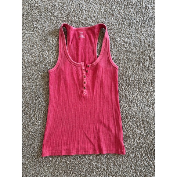 aerie Tops - Aerie Tank Top Bundle Womens S/L Coral Pink Henley Racerback White Cropped Tank